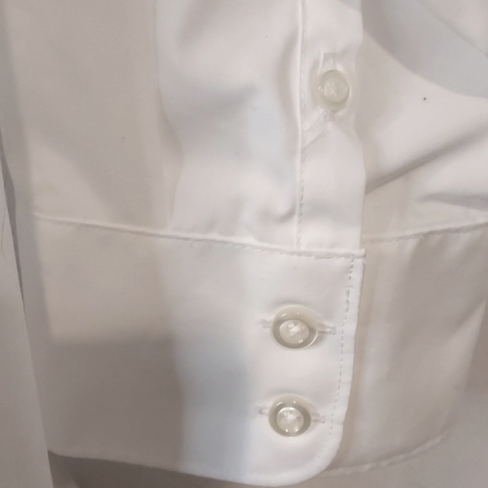 Lands'end Outfitters white shirt top wrinkle free broadcloth sz 32W 4X NWOT - Picture 6 of 9